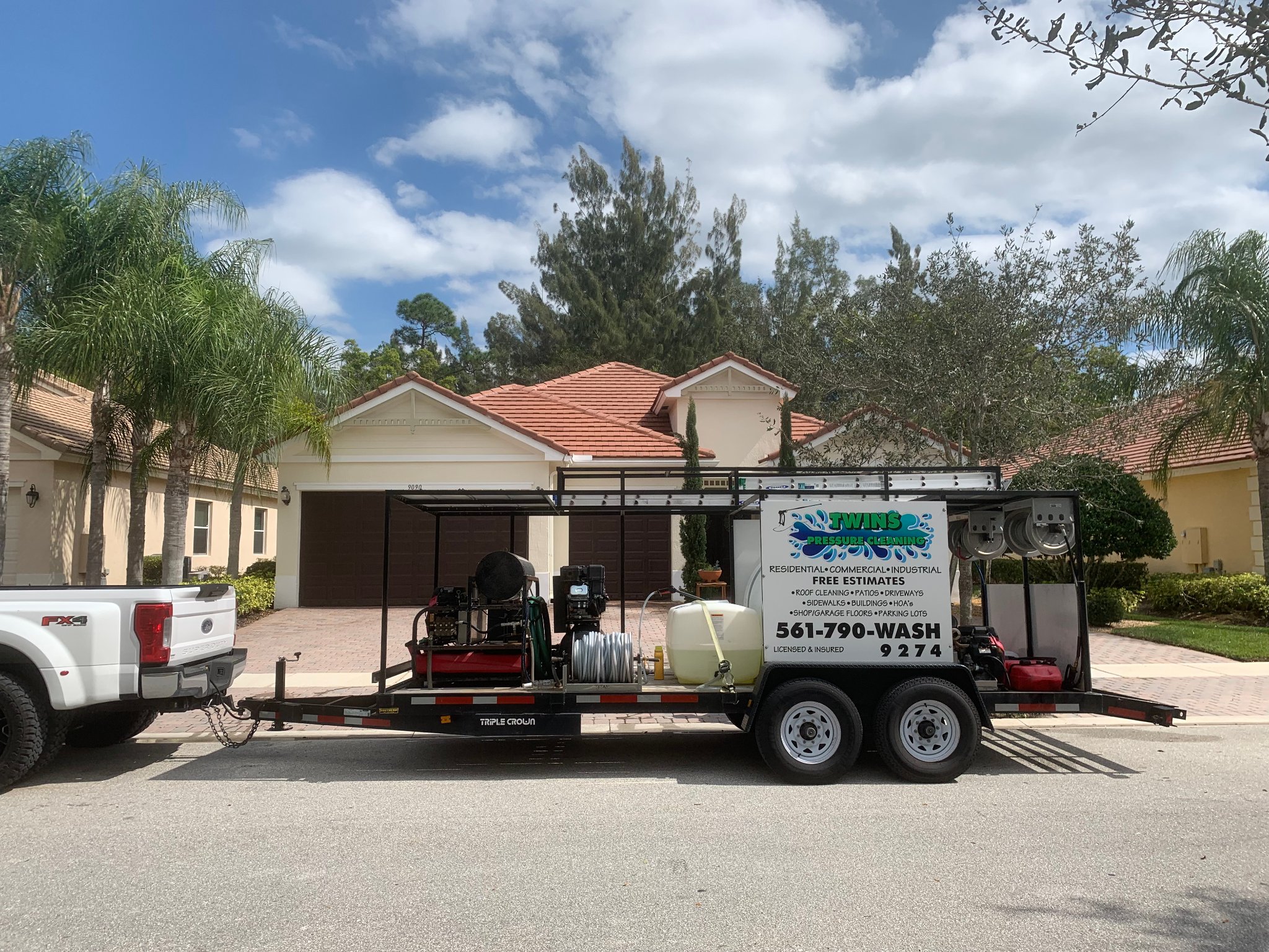 Twins Pressure Cleaning Trailer Setup